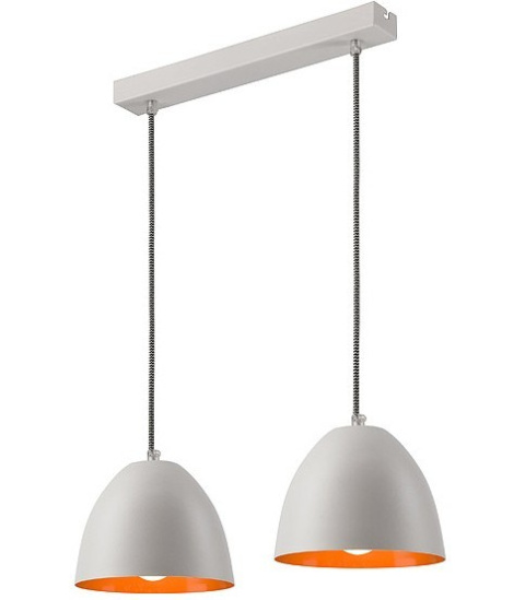 2 LAMPA WISZĄCA LIVIA LOFT LISTWA METALOWA BIAŁA / ORANGE 2 LAMPA WISZĄCA LIVIA LOFT LISTWA METALOWA BIAŁA / ORANGE