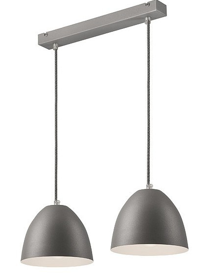 LIVIA lampa wisząca 2-punktowa listwa srebrna LIVIA lampa wisząca 2-punktowa listwa srebrna