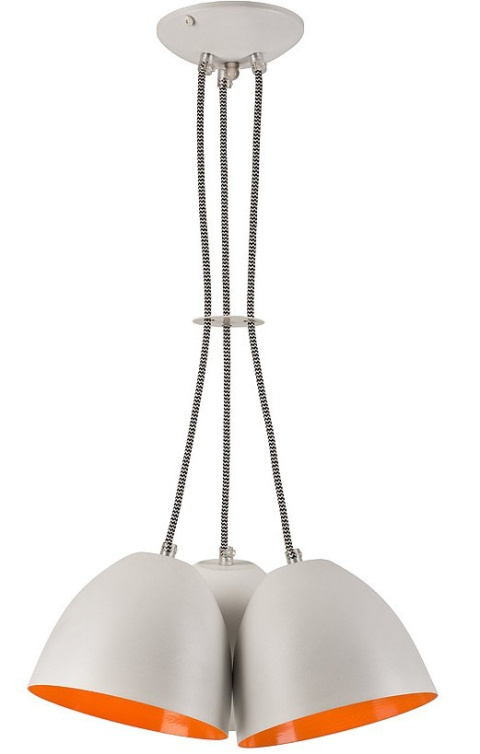 LIVIA lampa wisząca 3-punktowa biała - orange LIVIA lampa wisząca 3-punktowa biała - orange