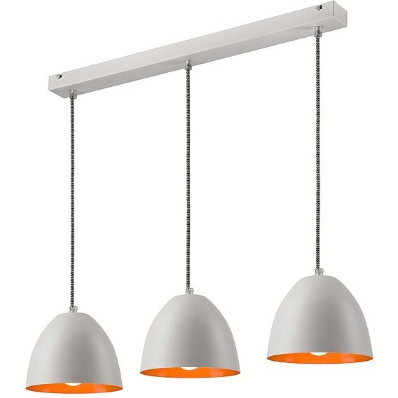 LIVIA lampa wisząca 3-punktowa listwa biała - orange LIVIA lampa wisząca 3-punktowa listwa biała - orange