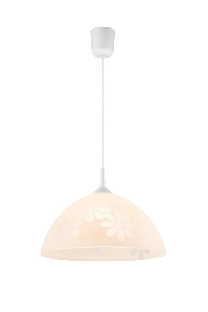 KWIATY lampa wisząca 1-punktowa kremowa KWIATY lampa wisząca 1-punktowa kremowa