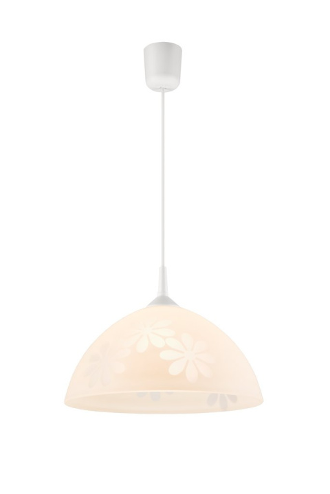 KWIATY lampa wisząca 1-punktowa kremowa KWIATY lampa wisząca 1-punktowa kremowa