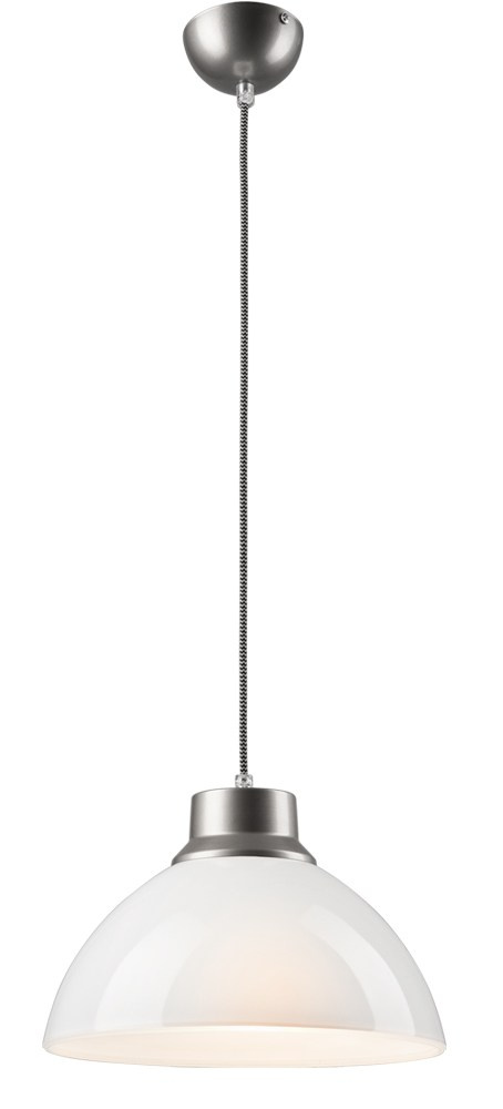 Lampa wisząca 1-punktowa biała / srebrna Lampa wisząca 1-punktowa biała / srebrna