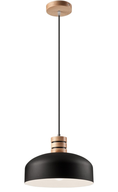 1 NOWOCZESNA LAMPA METALOWA COSMO LOFT CZARNA / DREWNO BUK 1 NOWOCZESNA LAMPA METALOWA COSMO LOFT CZARNA / DREWNO BUK