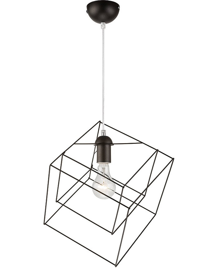 CUBE lampa wisząca druciana czarna CUBE lampa wisząca druciana czarna