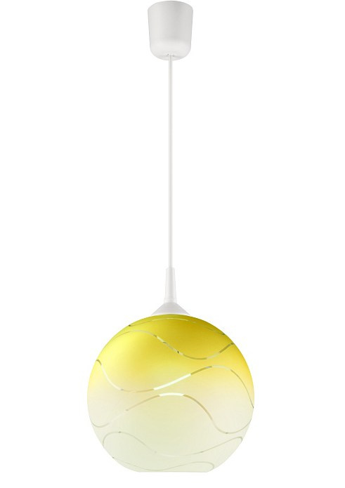 BALL WAVE lampa wisząca kula 1-punktowa żółta BALL WAVE lampa wisząca kula 1-punktowa żółta