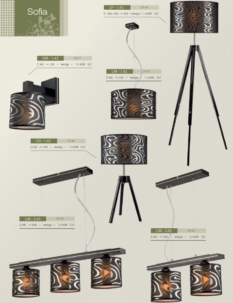 3 LAMPA DREWNIANA SOFIA WENGE ABAŻUR 3 LAMPA DREWNIANA SOFIA WENGE ABAŻUR