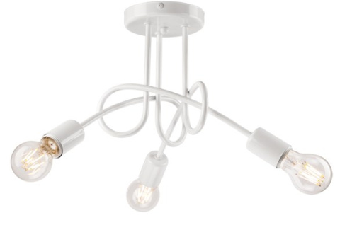 3 NOWOCZESNA LAMPA SUFITOWA PLAFON SUPEŁEK CAMILLA EDISON LOFT BIAŁA 3 NOWOCZESNA LAMPA SUFITOWA PLAFON SUPEŁEK CAMILLA EDISON LOFT BIAŁA