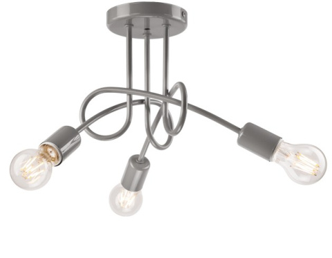 Nowoczesna lampa sufitowa CAMILLA w stylu loft - kolor szary Nowoczesna lampa sufitowa CAMILLA w stylu loft - kolor szary