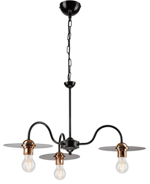 3 NOWOCZESNA LAMPA ALICE INDUSTRIAL LOFT CZARNA TALERZ 3 NOWOCZESNA LAMPA ALICE INDUSTRIAL LOFT CZARNA TALERZ