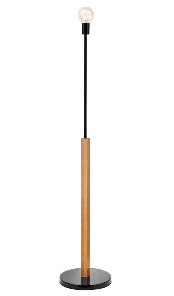 ORAZIO lampa podłogowa czarna - naturalny buk ORAZIO lampa podłogowa czarna - naturalny buk