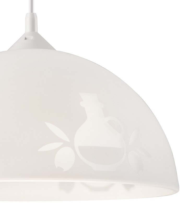 OLIWA lampa wisząca 1-punktowa biała OLIWA lampa wisząca 1-punktowa biała