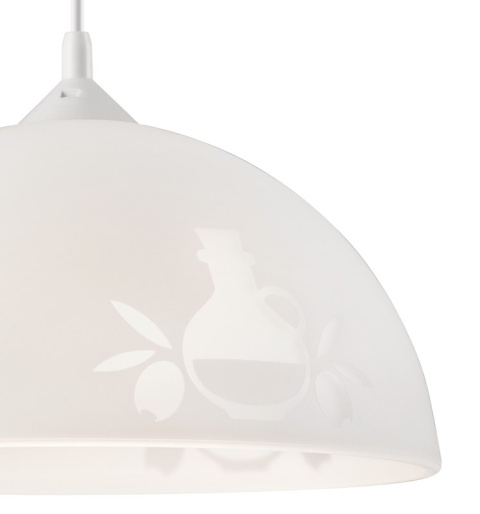 OLIWA lampa wisząca 1-punktowa biała OLIWA lampa wisząca 1-punktowa biała