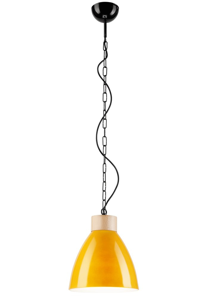 Lampa wisząca 1-punktowa żółta Lampa wisząca 1-punktowa żółta