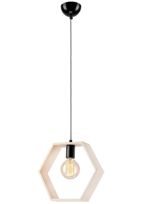 RAMKA lampa wisząca - sześciokąt biała RAMKA lampa wisząca - sześciokąt biała