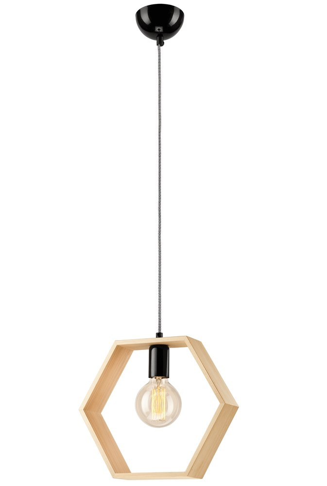 FRAME HEX lampa wisząca - sześciokąt buk FRAME HEX lampa wisząca - sześciokąt buk