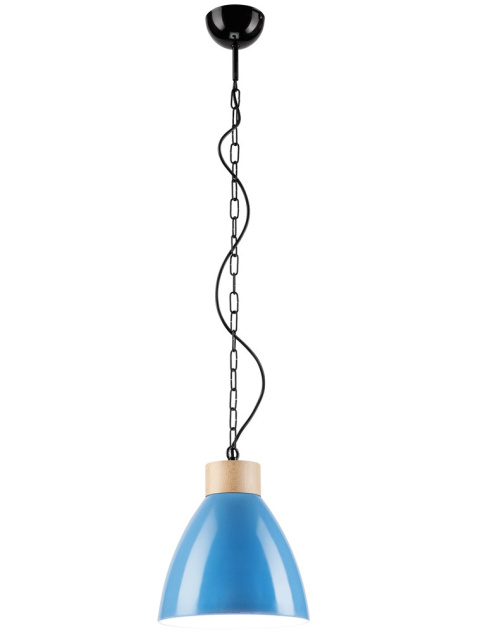 1 LAMPA POJEDYNCZA SZKŁO / DREWNO ŁAŃCUCH MODERN SKANDI NIEBIESKA 1 LAMPA POJEDYNCZA SZKŁO / DREWNO ŁAŃCUCH MODERN SKANDI NIEBIESKA