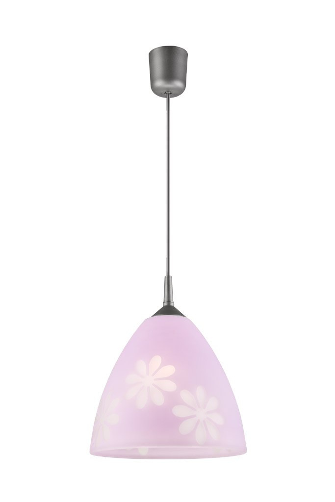 KWIATY lampa wisząca 1-punktowa fioletowa KWIATY lampa wisząca 1-punktowa fioletowa