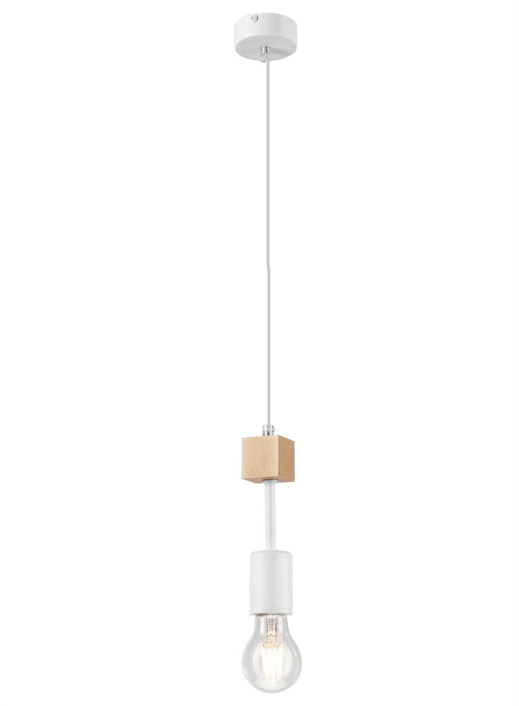 ORAZIO lampa wisząca 1-punktowa biała - naturalny buk ORAZIO lampa wisząca 1-punktowa biała - naturalny buk