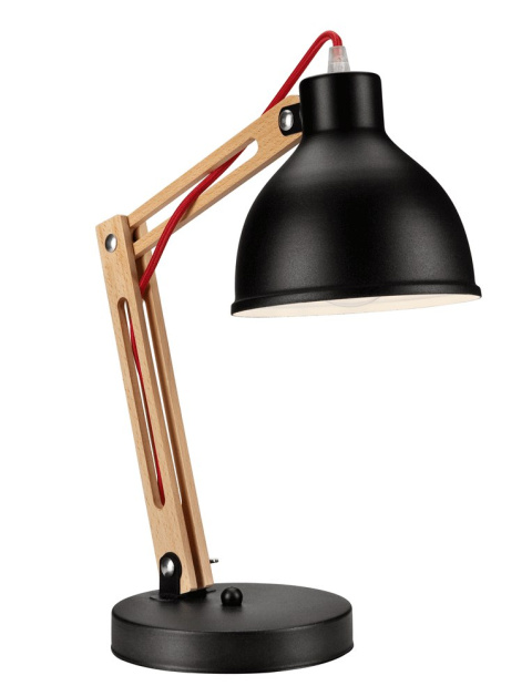 1 NOWOCZESNA LAMPKA NOCNA MARCELLO DREWNO BUK / METAL CZARNY, LOFT, SKANDI 1 NOWOCZESNA LAMPKA NOCNA MARCELLO DREWNO BUK / METAL CZARNY, LOFT, SKANDI