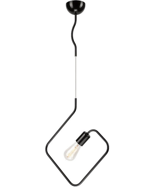WIESZAK lampa wisząca 1-punktowa - kwadrat - czarna WIESZAK lampa wisząca 1-punktowa - kwadrat - czarna