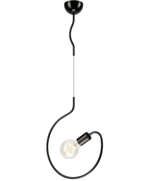 WIESZAK lampa wisząca 1-punktowa - koło - czarna WIESZAK lampa wisząca 1-punktowa - koło - czarna