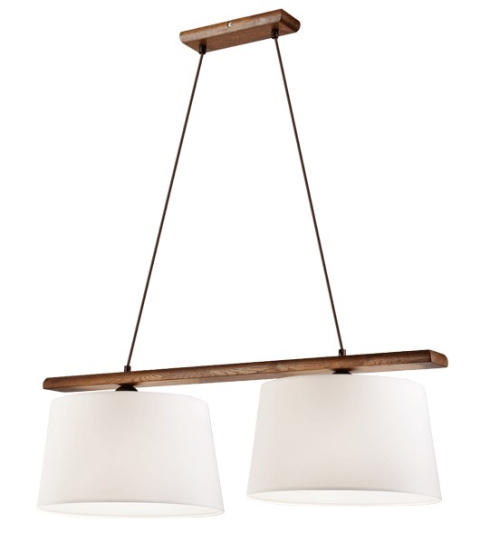 2 LAMPA DREWNIANA AIDA DĄB ORZECH, ABAŻUR 2 LAMPA DREWNIANA AIDA DĄB ORZECH, ABAŻUR