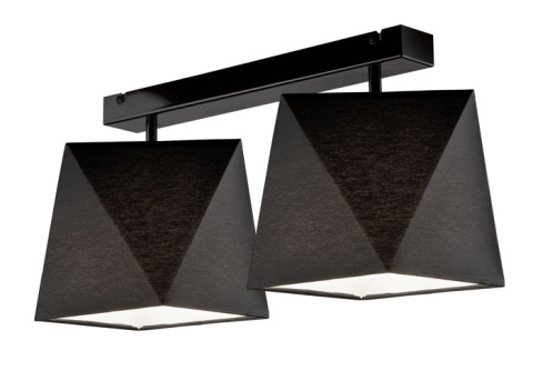 2 LAMPA SUFITOWA CARLA ABAŻUR DIAMENT LOFT, VINTAGE, GLAMOUR CZARNA 2 LAMPA SUFITOWA CARLA ABAŻUR DIAMENT LOFT, VINTAGE, GLAMOUR CZARNA