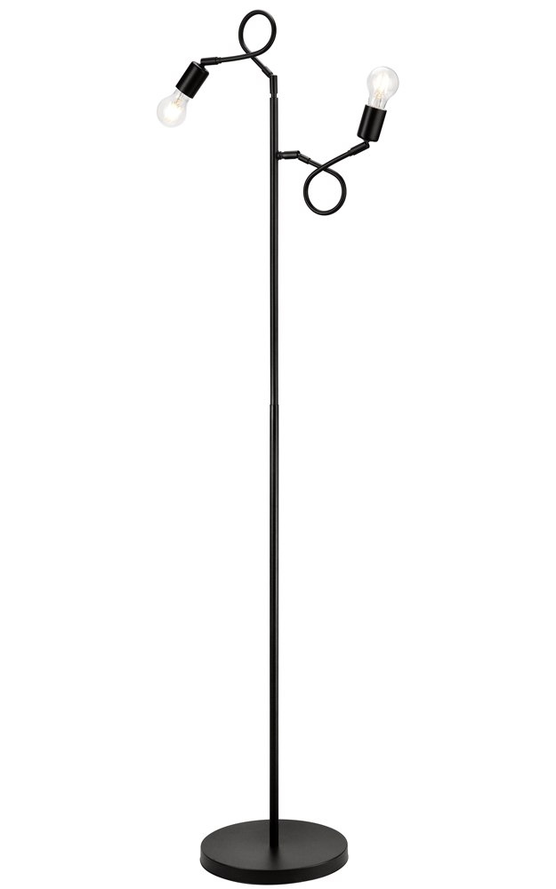 HARRY lampa podłogowa 2-punktowa czarna HARRY lampa podłogowa 2-punktowa czarna