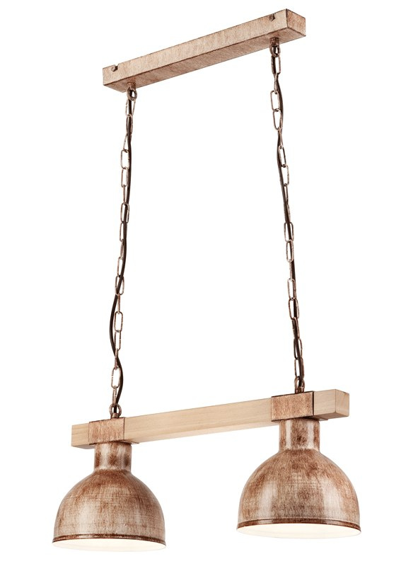 AGNESE lampa wisząca 2-punktowa - brąz bielony AGNESE lampa wisząca 2-punktowa - brąz bielony