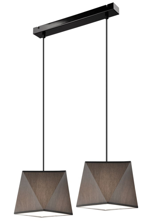 2 LAMPA WISZĄCA CARLA ABAŻUR DIAMENT LOFT, VINTAGE, GLAMOUR SZARA 2 LAMPA WISZĄCA CARLA ABAŻUR DIAMENT LOFT, VINTAGE, GLAMOUR SZARA