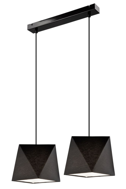 2 LAMPA WISZĄCA CARLA ABAŻUR DIAMENT LOFT, VINTAGE, GLAMOUR CZARNA 2 LAMPA WISZĄCA CARLA ABAŻUR DIAMENT LOFT, VINTAGE, GLAMOUR CZARNA