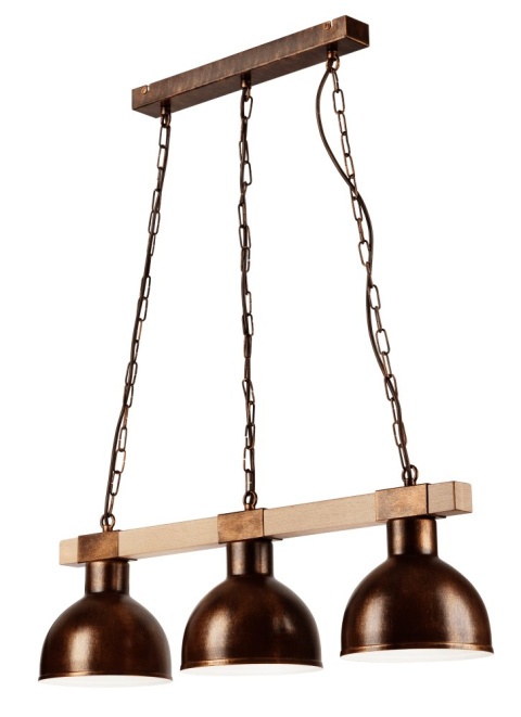 3 LAMPA WISZĄCA AGNES DREWNO/METAL BRĄZ LOFT INDUSTRIAL VINTAGE 3 LAMPA WISZĄCA AGNES DREWNO/METAL BRĄZ LOFT INDUSTRIAL VINTAGE