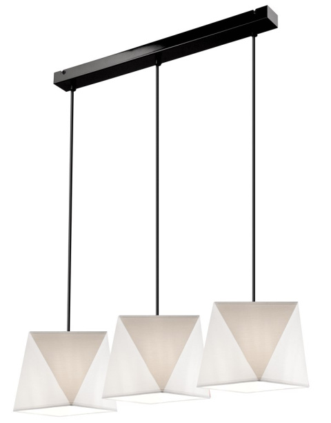 3 LAMPA WISZĄCA CARLA ABAŻUR DIAMENT LOFT, VINTAGE, GLAMOUR BIAŁA 3 LAMPA WISZĄCA CARLA ABAŻUR DIAMENT LOFT, VINTAGE, GLAMOUR BIAŁA