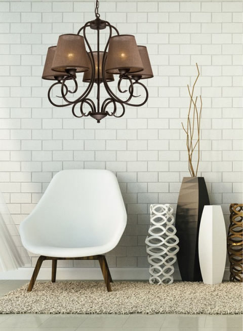 5 LAMPA WISZĄCA ŻYRANDOL LORENZO ANTRACYT STRUKTURA 5 LAMPA WISZĄCA ŻYRANDOL LORENZO ANTRACYT STRUKTURA