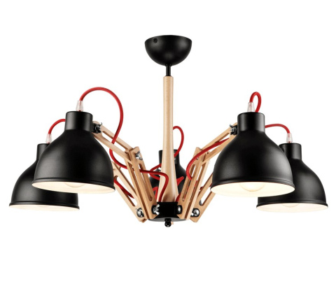 5 NOWOCZESNA CZARNA LAMPA MARCELLO DREWNO BUK, LOFT SKANDI PAJĄK 5 NOWOCZESNA CZARNA LAMPA MARCELLO DREWNO BUK, LOFT SKANDI PAJĄK