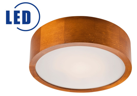 MODERN plafon LED 12W drewniany 28 cm calvados