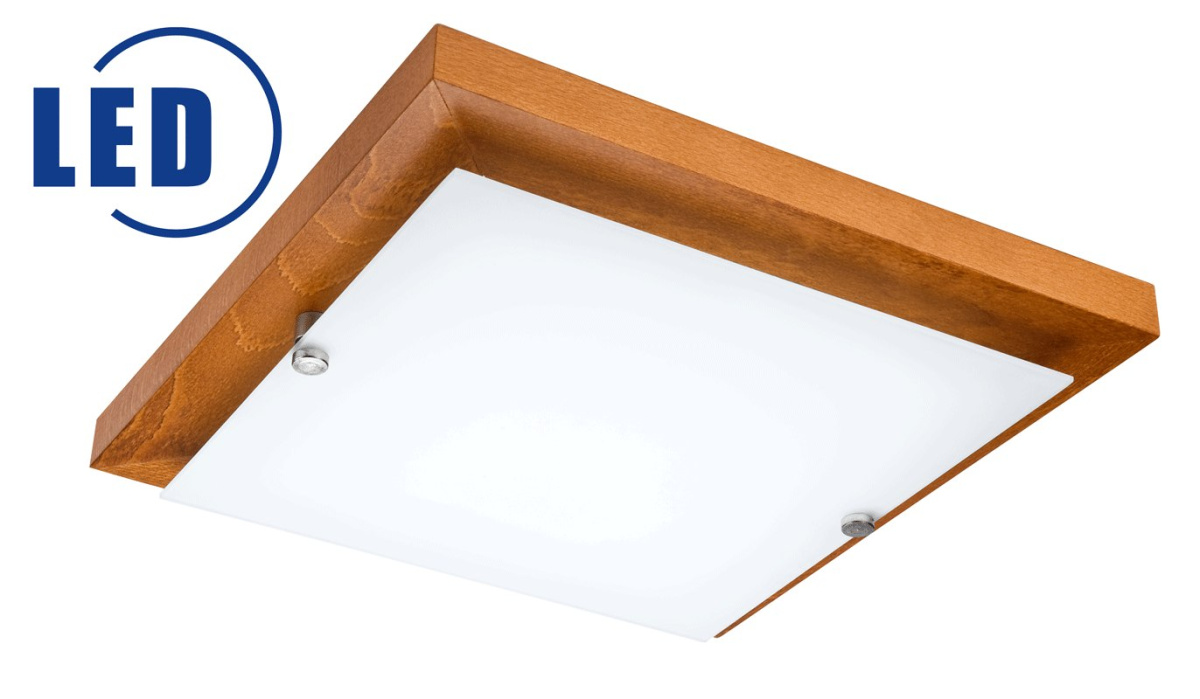 Plafon LED 12W drewniany kwadrat 30 calvados Plafon LED 12W drewniany kwadrat 30 calvados