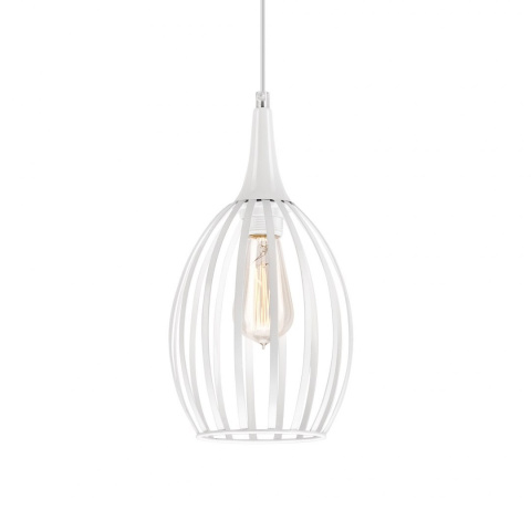 1 BIAŁA NOWOCZESNA WISZĄCA LAMPA AŻUROWA VINCENT LOFT, INDUSTRIAL 1 BIAŁA NOWOCZESNA WISZĄCA LAMPA AŻUROWA VINCENT LOFT, INDUSTRIAL