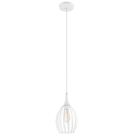 1 BIAŁA NOWOCZESNA WISZĄCA LAMPA AŻUROWA VINCENT LOFT, INDUSTRIAL 1 BIAŁA NOWOCZESNA WISZĄCA LAMPA AŻUROWA VINCENT LOFT, INDUSTRIAL