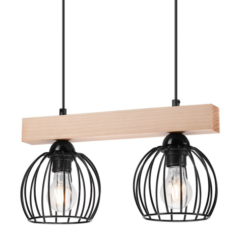 SIENNA lampa wisząca druciana 2-punktowa czarna SIENNA lampa wisząca druciana 2-punktowa czarna