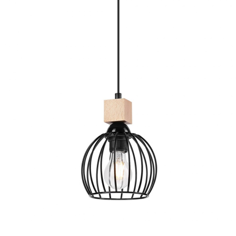 1 CZARNA DRUCIANA LAMPA WISZĄCA SIENNA LOFT, INDUSTRIAL DREWNO BUK 1 CZARNA DRUCIANA LAMPA WISZĄCA SIENNA LOFT, INDUSTRIAL DREWNO BUK