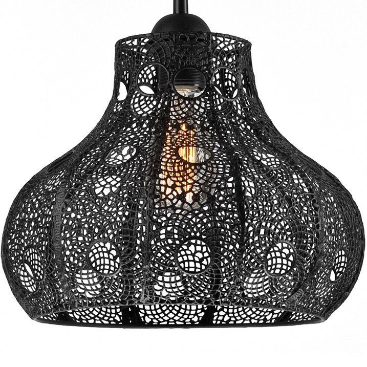LAYLA lampa wisząca ażurowa czarna LAYLA lampa wisząca ażurowa czarna