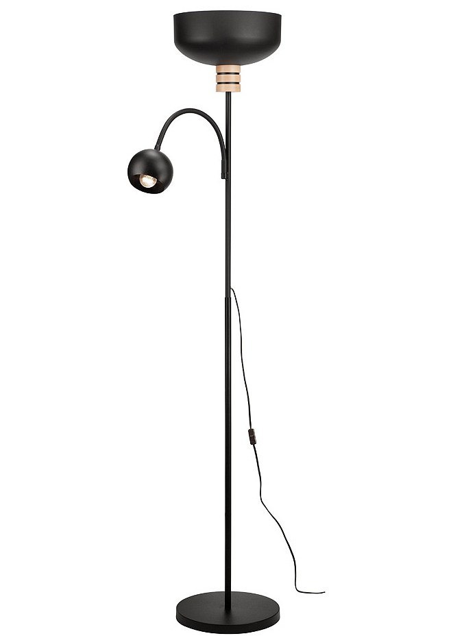 COSMO lampa podłogowa 2-punktowa czarna COSMO lampa podłogowa 2-punktowa czarna