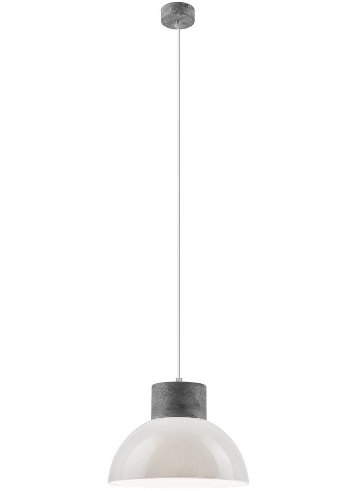VIKA lampa wisząca 1-punktowa biała / beton VIKA lampa wisząca 1-punktowa biała / beton
