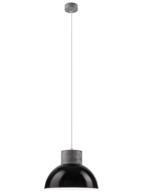 lampa wisząca 1-punktowa czarna / beton lampa wisząca 1-punktowa czarna / beton