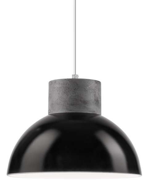 lampa wisząca 1-punktowa czarna / beton lampa wisząca 1-punktowa czarna / beton