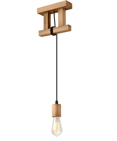 LEON lampa wisząca 1-punktowa drewno oliwka LEON lampa wisząca 1-punktowa drewno oliwka