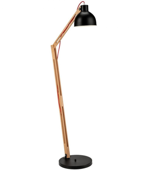 1 NOWOCZESNA CZARNA LAMPA PODŁOGOWA MARCELLO DREWNO BUK / LOFT SKANDI 1 NOWOCZESNA CZARNA LAMPA PODŁOGOWA MARCELLO DREWNO BUK / LOFT SKANDI