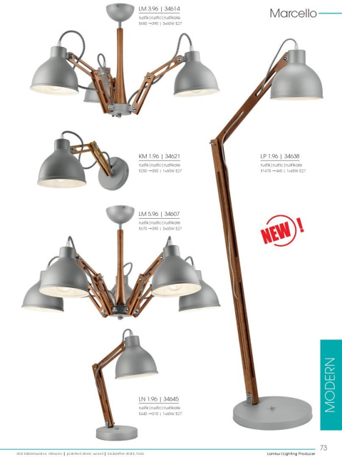 1 NOWOCZESNA SREBRNA LAMPA PODŁOGOWA MARCELLO DREWNO CALVADOS / LOFT SKANDI 1 NOWOCZESNA SREBRNA LAMPA PODŁOGOWA MARCELLO DREWNO CALVADOS / LOFT SKANDI
